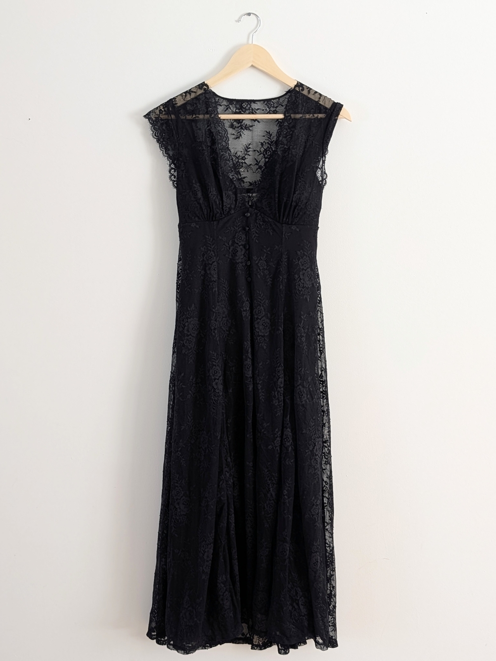 NWT Popilush Shapewear Boho Floral Lace V Neck Maxi Dress - L